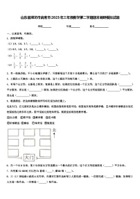 山东省潍坊市高密市2023年三年级数学第二学期期末调研模拟试题含解析