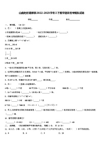 山南地区错那县2022-2023学年三下数学期末统考模拟试题含解析