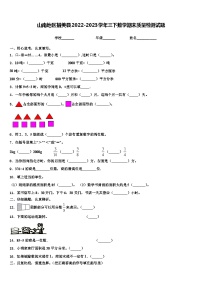 山南地区措美县2022-2023学年三下数学期末质量检测试题含解析