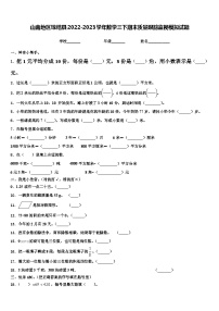 山南地区琼结县2022-2023学年数学三下期末质量跟踪监视模拟试题含解析