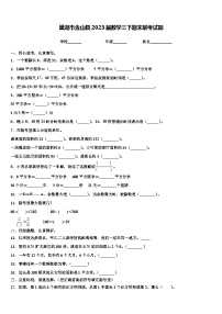 巢湖市含山县2023届数学三下期末联考试题含解析