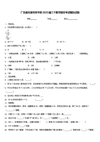 广东省河源市连平县2023届三下数学期末考试模拟试题含解析