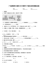 广东省梅州市大埔县2023年数学三下期末达标检测模拟试题含解析