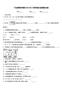 广东省梅州市梅县2023年三下数学期末监测模拟试题含解析