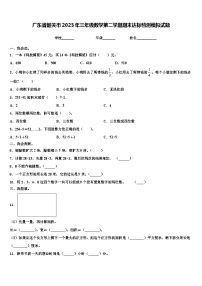 广东省韶关市2023年三年级数学第二学期期末达标检测模拟试题含解析