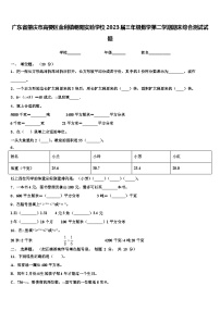 广东省肇庆市高要区金利镇朝阳实验学校2023届三年级数学第二学期期末综合测试试题含解析