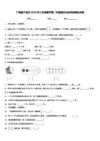 广西南宁地区2023年三年级数学第二学期期末达标检测模拟试题含解析