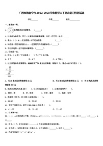 广西壮族南宁市2022-2023学年数学三下期末复习检测试题含解析