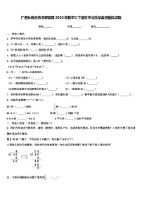 广西壮族百色市那坡县2023年数学三下期末学业质量监测模拟试题含解析