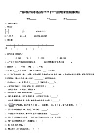 广西壮族钦州市灵山县2023年三下数学期末检测模拟试题含解析