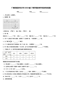 广西防城港市东兴市2023届三下数学期末教学质量检测试题含解析