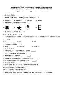 德阳市什邡市2022-2023学年数学三下期末质量检测模拟试题含解析