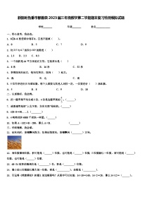 新疆吐鲁番市鄯善县2023届三年级数学第二学期期末复习检测模拟试题含解析