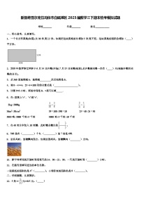 新疆维吾尔克拉玛依市白碱滩区2023届数学三下期末统考模拟试题含解析