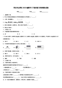 枣庄市山亭区2023届数学三下期末复习检测模拟试题含解析