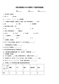 武汉市新洲区2023年数学三下期末检测试题含解析