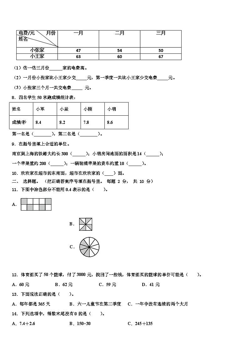 江苏省淮安市三县区2023届数学三下期末综合测试模拟试题含解析第2页