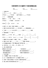 沧州市黄骅市2023届数学三下期末调研模拟试题含解析