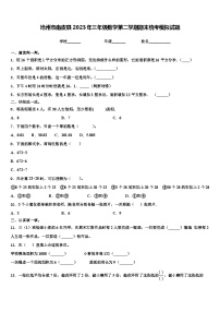 沧州市南皮县2023年三年级数学第二学期期末统考模拟试题含解析