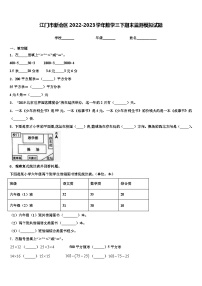 江门市新会区2022-2023学年数学三下期末监测模拟试题含解析