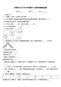 沙湾县2022-2023学年数学三下期末检测模拟试题含解析