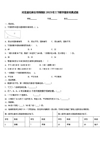 河北省石家庄市桥西区2023年三下数学期末经典试题含解析