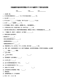 河南南阳市南召县年春期小学2023届数学三下期末监测试题含解析