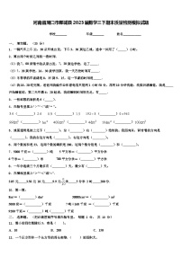 河南省周口市郸城县2023届数学三下期末质量检测模拟试题含解析