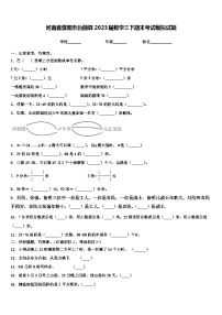 河南省濮阳市台前县2023届数学三下期末考试模拟试题含解析