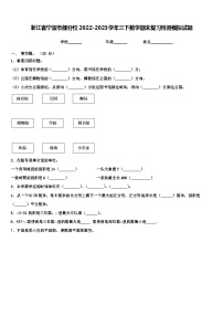 浙江省宁波市部分校2022-2023学年三下数学期末复习检测模拟试题含解析