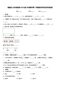 海南省三亚市临高县2023届三年级数学第二学期期末教学质量检测试题含解析