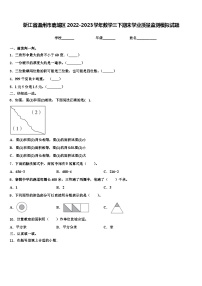 浙江省温州市鹿城区2022-2023学年数学三下期末学业质量监测模拟试题含解析