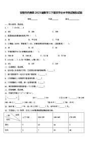 安阳市内黄县2023届数学三下期末学业水平测试模拟试题含解析