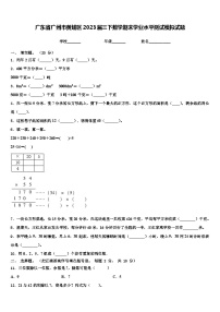 广东省广州市黄埔区2023届三下数学期末学业水平测试模拟试题含解析