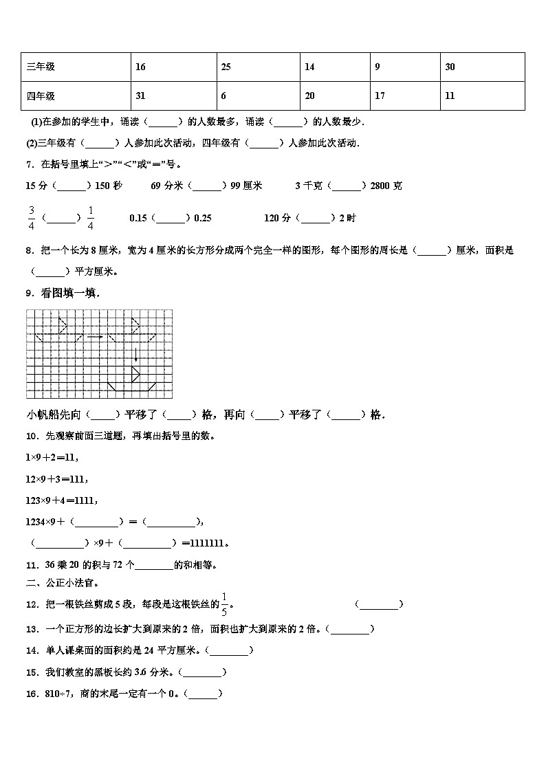 河池市东兰县2023年三下数学期末学业水平测试试题含解析第2页