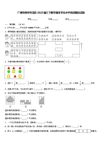 广西钦州市钦北区2023届三下数学期末学业水平测试模拟试题含解析