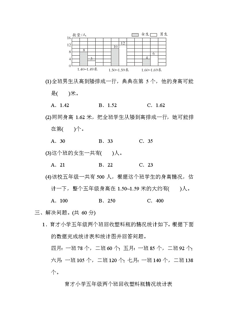 第六单元 单元测试卷-五年级上册数学苏教版03
