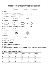 潍坊市昌邑市2023年三年级数学第二学期期末达标检测模拟试题含解析