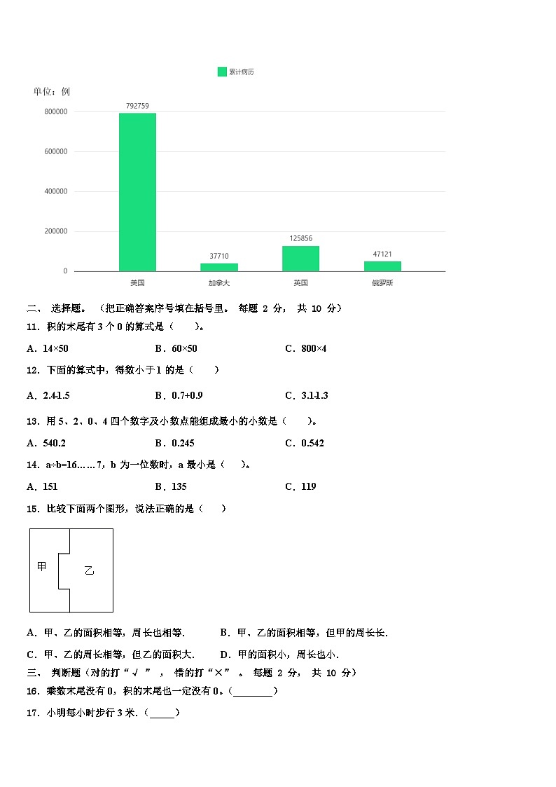 漳州市龙海市2022-2023学年数学三下期末学业质量监测试题含解析第2页