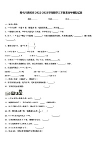 绥化市海伦市2022-2023学年数学三下期末统考模拟试题含解析