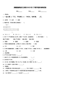 西藏昌都地区左贡县2023年三下数学期末调研试题含解析