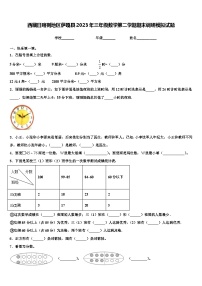 西藏日喀则地区萨嘎县2023年三年级数学第二学期期末调研模拟试题含解析