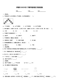 邵阳市2023年三下数学期末复习检测试题含解析