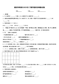 雅安市荥经县2023年三下数学期末统考模拟试题含解析