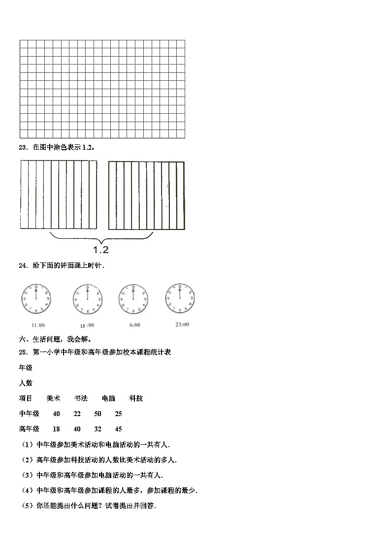 鹰潭市月湖区2022-2023学年三下数学期末经典模拟试题含解析03