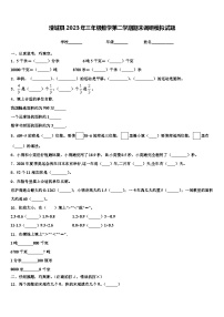 澄城县2023年三年级数学第二学期期末调研模拟试题含解析