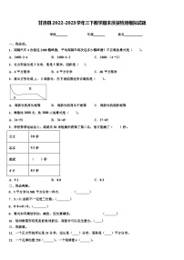 甘洛县2022-2023学年三下数学期末质量检测模拟试题含解析