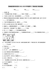 甘肃省定西市安定区2022-2023学年数学三下期末复习检测试题含解析