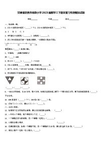 甘肃省定西市岷县小学2023届数学三下期末复习检测模拟试题含解析