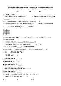 甘孜藏族自治州炉霍县2023年三年级数学第二学期期末经典模拟试题含解析